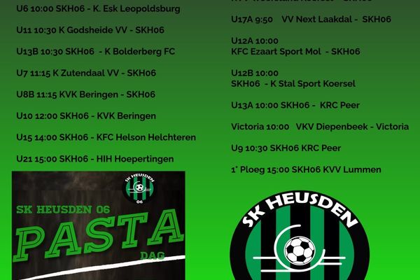 Wedstrijden weekend 15 - 16 Maart