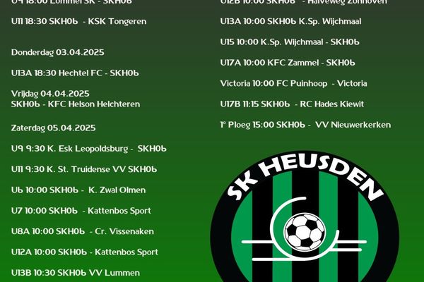 wedstrijden weekend