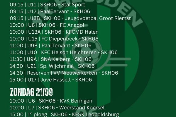 weekend 20 & 21 september